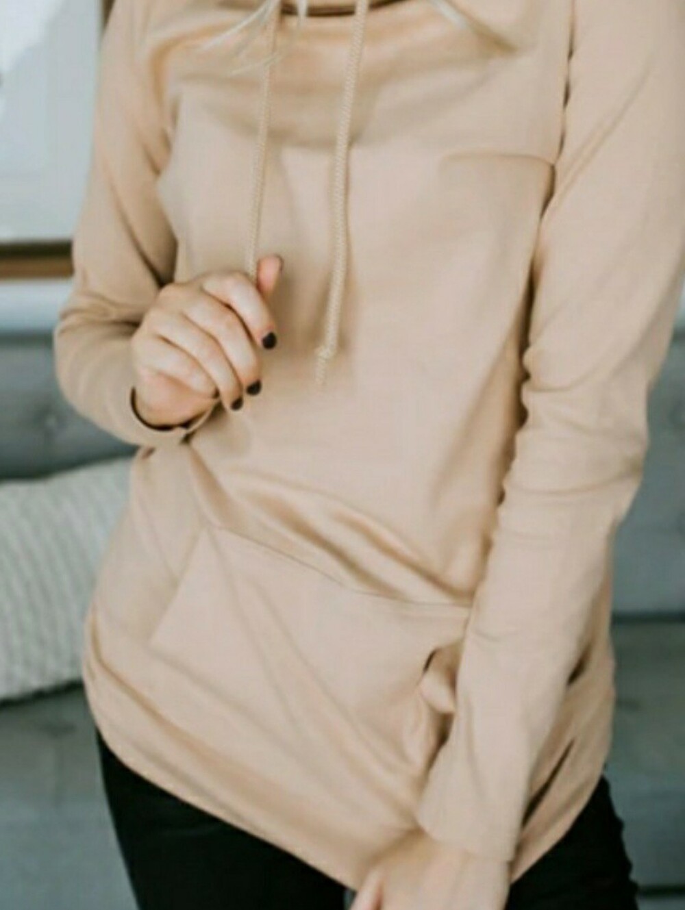LILY & LOTTIE COWL NECK TUNIC (TAN)